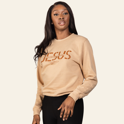 It's The Name For Me Sweatshirt - Beige & Brown PRE-ORDER ONLY