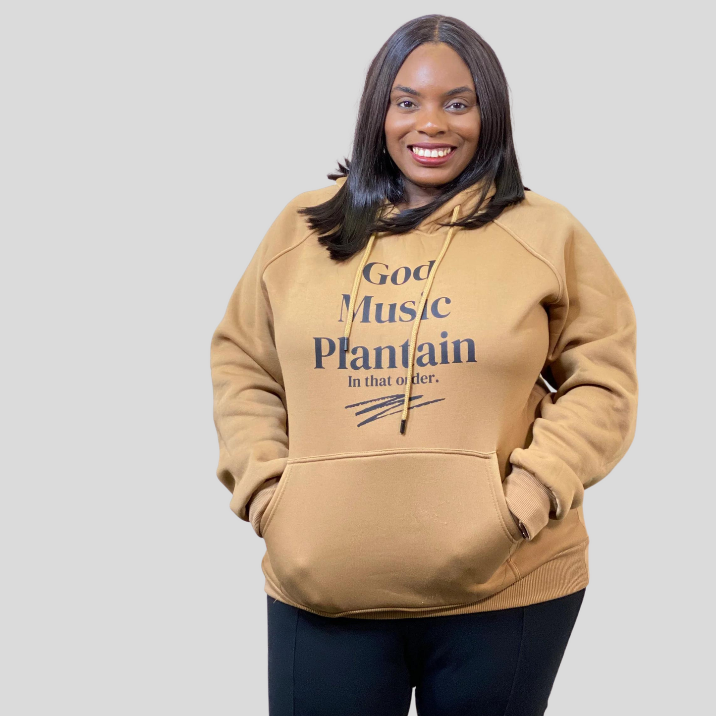 God Music Plantain Hoodie - Tan